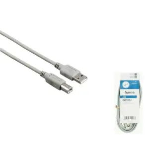 Кабель USB-A > USB-B синхронізації Hama 1.5м, сірий (00200900) UA