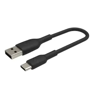 Кабель USB-A > USB-C заряджання/синхронізації Belkin 0.15м, 15Вт, Type-C, PVC, чорний (CAB001BT0MBK) UA