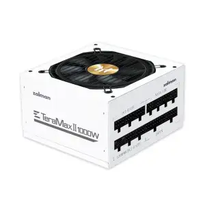 Блок питания Zalman Teramax 2 WH (1000W) >90% 80+ Gold 120мм 1xMB 28pin (18+10) 2xCPU 8pin(4+4) 3xMolex 12xSATA 4xPCIe 8pin(6+2) 1x12VHPWR Fully Modular, ZM1000-TMX2WH UA