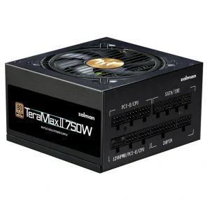 Блок живлення Zalman Teramax 2 (750W) >90% 80+ Gold 120мм 1xMB 18pin+10pin 2xCPU 8pin(4+4) 3xMolex 8xSATA 3xPCIe 8pin(6+2) 1x12VHPWR Fully Modular, ZM750-TMX2 UA