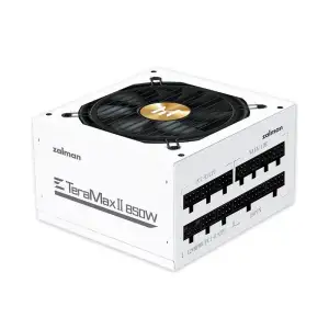 Блок питания Zalman Teramax 2 WH (850W) >90% 80+ Gold 120мм 1xMB 28pin (18+10) 2xCPU 8pin(4+4) 3xMolex 12xSATA 4xPCIe 8pin(6+2) 1x12VHPWR Fully Modular, ZM850-TMX2WH UA