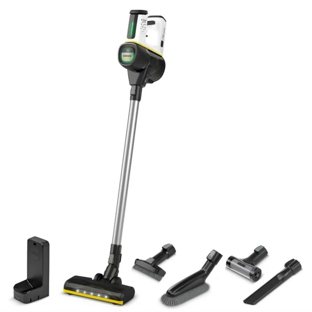 Пилосос Karcher безпровідний VC 7 Cordless yourMax, 350Вт, конт пил -0.8л, автон. робота до 60хв, вага-2.57кг, HEPA 12, білий, 1.198-710.0 UA