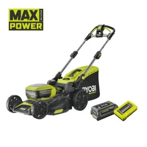 Газонокосилка Ryobi RY36LMX46A-140, MAX POWER 36В, бесщеточная, АКБ 1х4.0Ач, дека 46см, высота 25-75мм, EasyEdge, мульчирование, 3 режима работы., 5133005586 UA