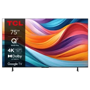 Телевизор 75" TCL QLED 4K 60Hz Smart Google TV Titan, 75T7B UA