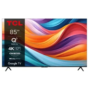 Телевізор 85" TCL QLED 4K 60Hz Smart Google TV Titan ONKYO sound, 85T7B UA