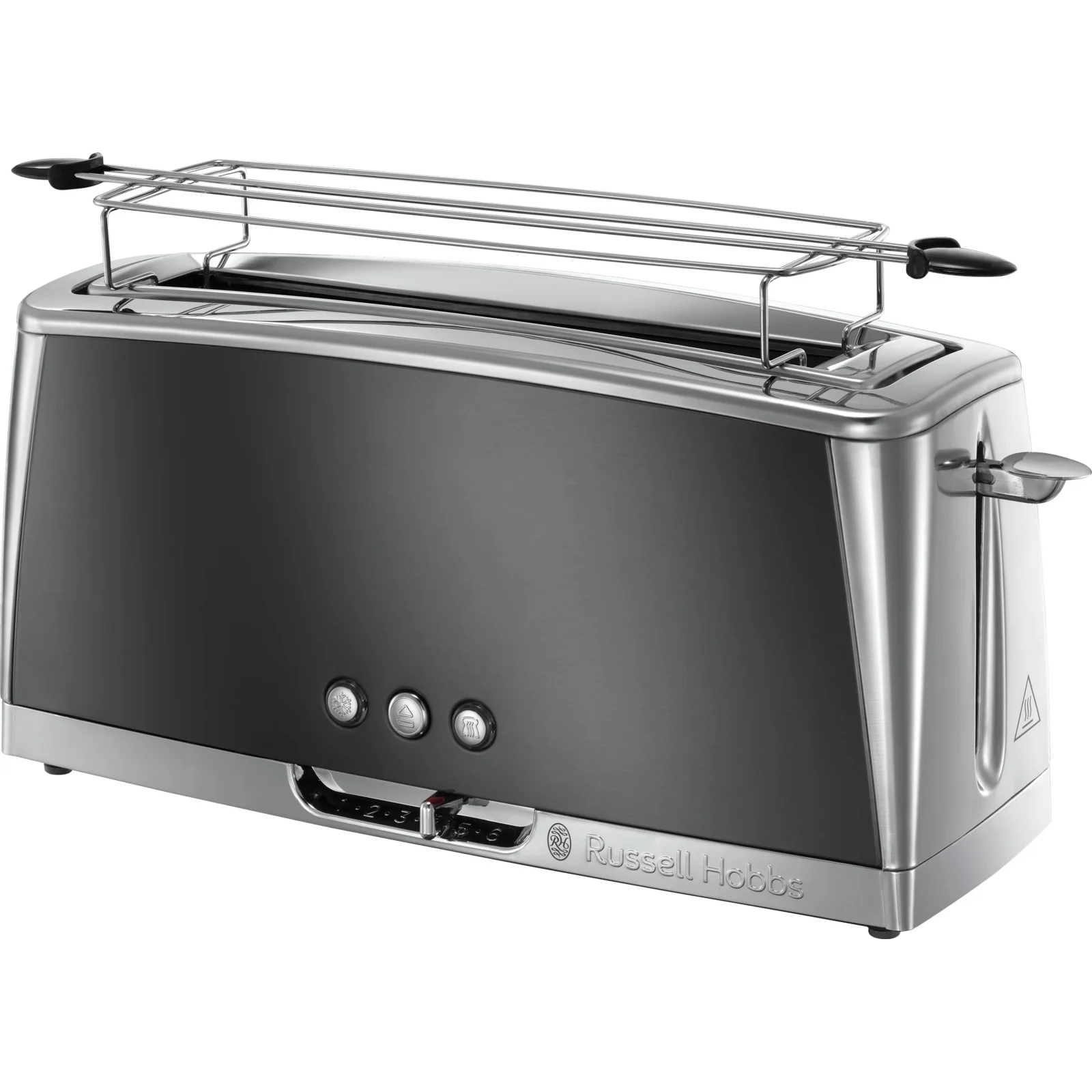 Тостер Russell Hobbs Luna Moonlight, 1420Вт, нержав., довгі слоти, підігрів,разморожування, сірий, 23251-56 UA
