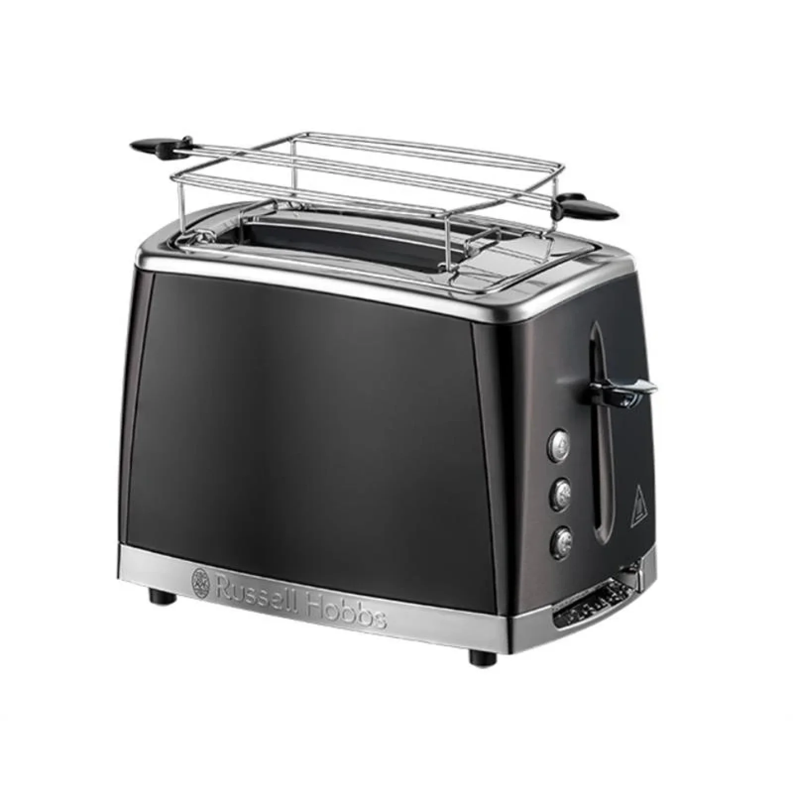 Тостер Russell Hobbs Matte Black 2 Slice, 1550Вт, нержавіюча сталь, підігрів, розморозка, чорний, 26150-56 UA