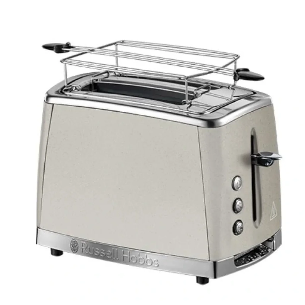 Тостер Russell Hobbs Luna Stone 2 Slice, 1550Вт, нержавіюча сталь+ пластик, підігрів, розморозка, бежевий, 26970-56 UA