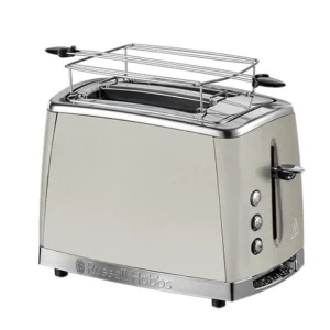 Тостер Russell Hobbs Luna Stone 2 Slice, 1550Вт, нержавіюча сталь+ пластик, підігрів, розморозка, бежевий, 26970-56 UA