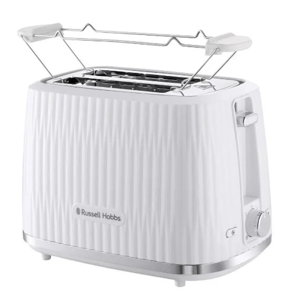 Тостер Russell Hobbs Eden 800Вт, пластик, підігрів,разморозка, білий, 27370-56 UA