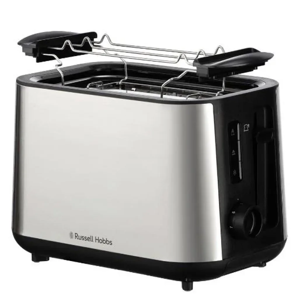 Тостер Russell Hobbs Heaton, нержав., підігрів,разморозка, чорний+нерж, 27390-56 UA