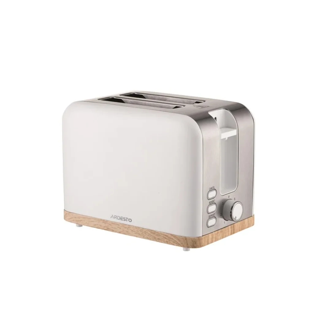 Тостер Ardesto T-F420WWD, 800Вт, метал, 2 слоти, білий UA