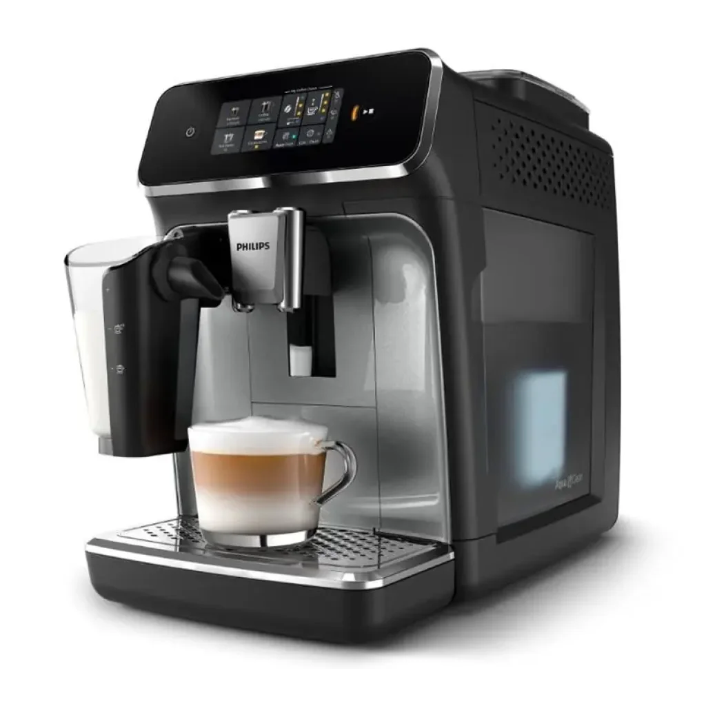 Кавомашина Philips Series 2300 LatteGo, 1.8л, зерно+мелена, автомат.капуч, дисплей, авторецептів -4, чорний (EP2339/40) UA