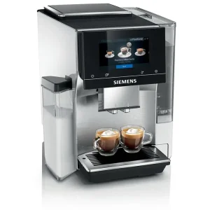 Кавомашина Siemens 2.4л, зерно + мелена, автомат.капучинатор, LED - дисплей, авторецептів - 20, чорно - срібний (TQ715R03) UA