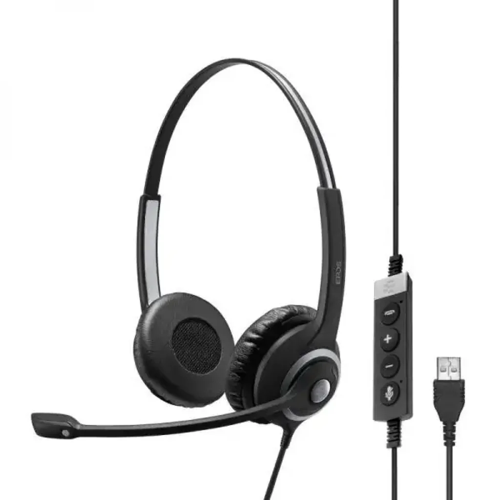Гарнітура комп'ютерна стерео On-Ear EPOS IMPACT SC 260 USB MS II, USB, односпрямований, сертифікат Microsoft Teams, 2.9м, Чорний (1000579) UA