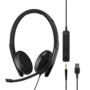Гарнітура комп'ютерна стерео Sennheiser On-Ear EPOS ADAPT 165T USB II, 3.5мм/USB, односпрямований, сертифікат Microsoft Teams, 1.8м, Black (1000902) UA