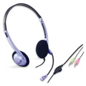Гарнітура ПК стерео Genius HS-02B, mini-jack, 2м, Blue (31710037100) UA
