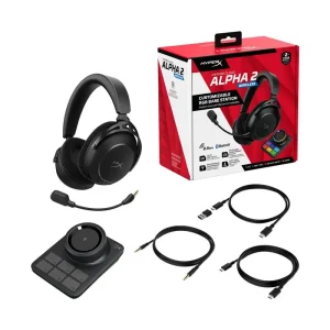 Гарнітура ігрова HyperX Cloud Alpha 2 WL/BT/mini-jack/USB-A/USB-C, 0.5м/1.5м, Black (AJ5C7AA) UA