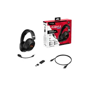 Гарнітура ігрова HyperX Cloud Flight 2, WL/USB-A/USB-C, чорний (B5VC4AA) UA