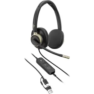 Гарнітура комп'ютерна стерео On-ear HP Poly Mission 825 Black (C01FCAA) UA