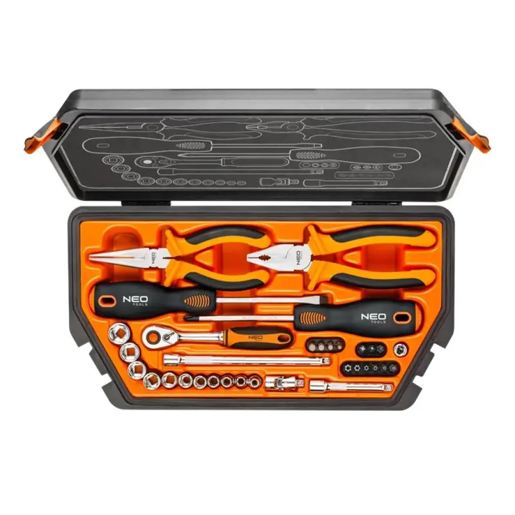 Набір інструментів Neo Tools, 33шт, універсальний, CrV та S2 (08-631) UA