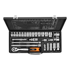 Набір інструментів Neo Tools, набір торцевих головок 1/2", 3/8", 28шт (08-677) UA