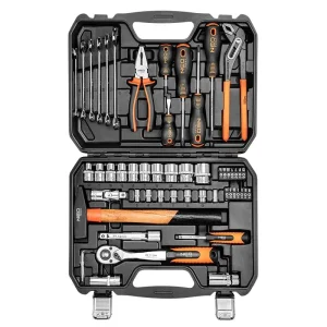 Набір інструментів Neo Tools, 1/2", 1/4", 56шт, універсальний, CrV (08-684) UA