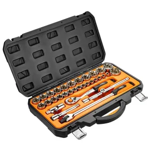 Набір інструментів Neo Tools, набір торцевих головок 1/2", 33шт, CrV (08-692) UA