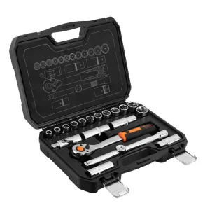 Набір інструментів Neo Tools, набір торцевих головок, 20шт, 1/2", тріскачка 90 зубців, CrV, кейс (10-032N) UA