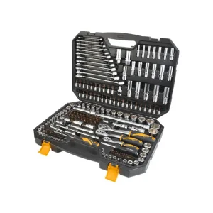 Набір інструментів Tolsen, 216шт, 1/2", 1/4", 3/8", комбіновані ключі, торцевы головки, біти,CrV, кейс (15147) UA