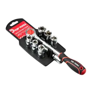 Набір торцевих головок Top Tools, 1/2", з тріскачкою, 8шт (38D143) UA