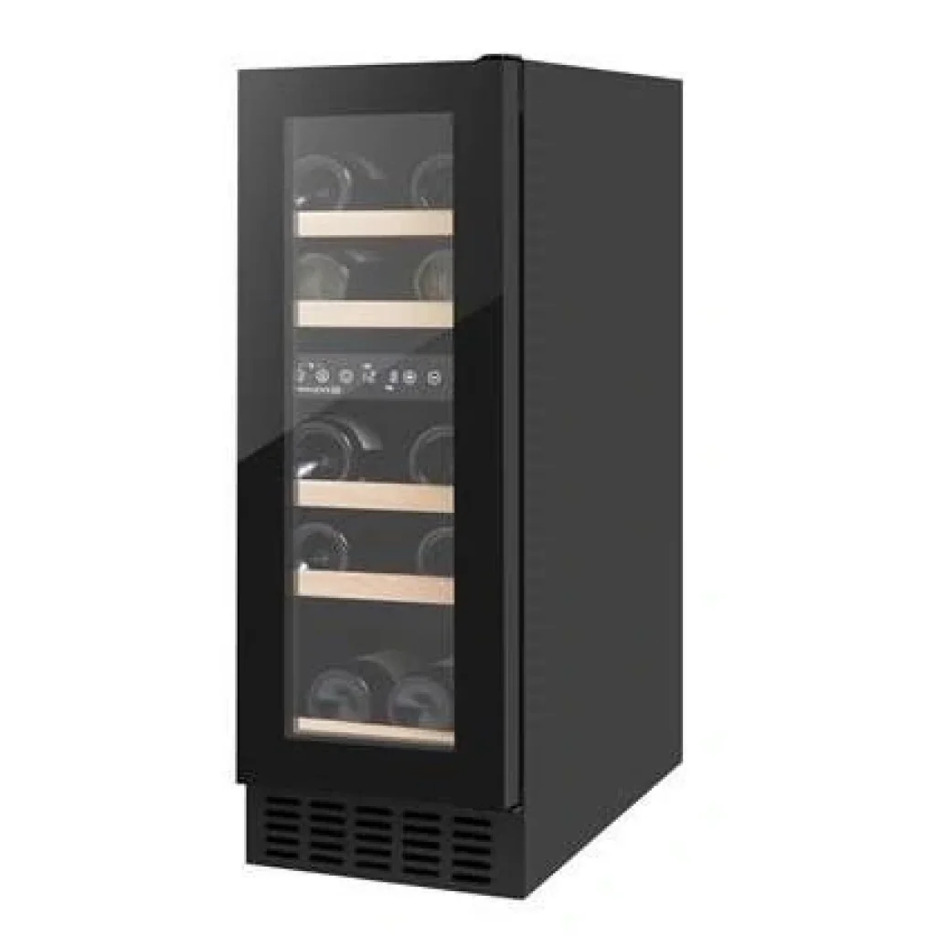Холодильник Philco для вина, 85х29.5х57, холод.відд.-47л, зон - 2, бут-17, диспл, підсвітка, чорний, PW17GDFB UA