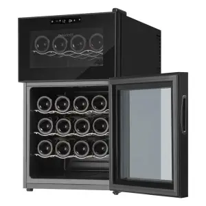 Холодильник Philco для вина, 74х43х52, холод.відд.-70л, зон - 2, бут-24, диспл, підсвітка, чорний, PW24FD UA