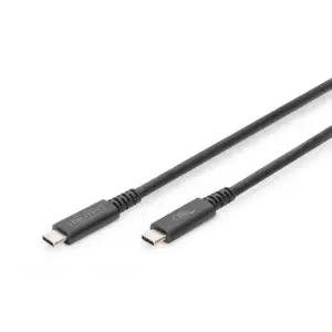 Кабель DIGITUS USB-C > USB-C заряджання/синхронізації, Type-C, 1м, чорний (AK-300343-008-S) UA