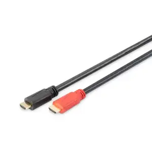 Кабель DIGITUS HDMI Full HD, w/Amplifier, type A M/M, 10м, чорний (AK-330105-100-S) UA