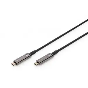 Кабель DIGITUS USB-C UHD 4K, AOC hybrid-fiber, type C M/M, 10м, чорний (AK-330160-100-S) UA
