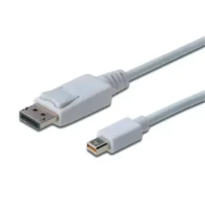 Кабель DIGITUS miniDisplayPort > DisplayPort (M/M), 2м, білий (AK-340102-020-W) UA