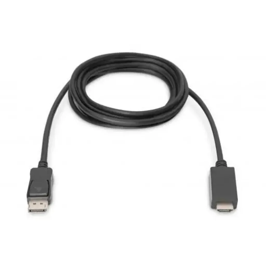 Кабель DIGITUS DisplayPort > HDMI (M/M), 2м, чорний (AK-340303-020-S) UA