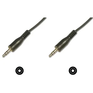 Кабель DIGITUS jack 3.5 > jack 3.5 (M/M), 1.5м, чорний (AK-510100-015-S) UA