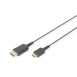Кабель DIGITUS HDMI-miniHDMI (AM/СM), Ultra HD, 2.0м, чорний (DB-330121-020-S) UA
