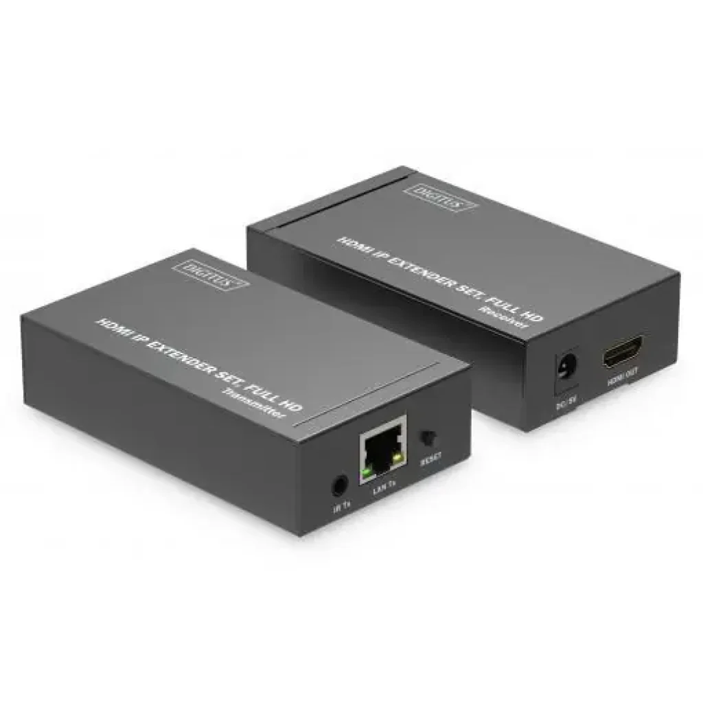 Набір IP-відеоподовжувачів DIGITUS HDMI, Full HD, 1080p, один до багатьох, 120 м (DS-55517) UA