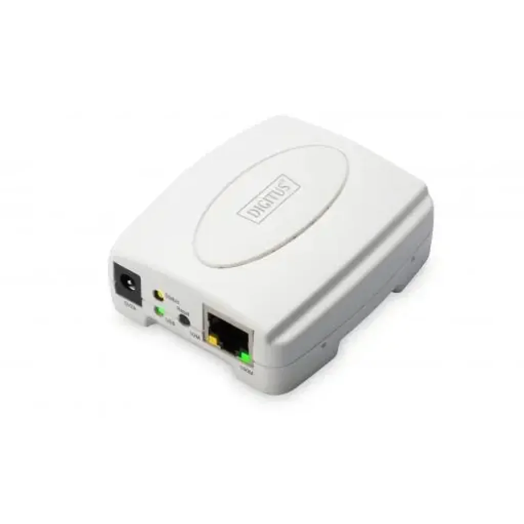 Принт-сервер DIGITUS Fast Ethernet, 1xRJ45, 1xUSB A 2.0 (DN-13003-2) UA