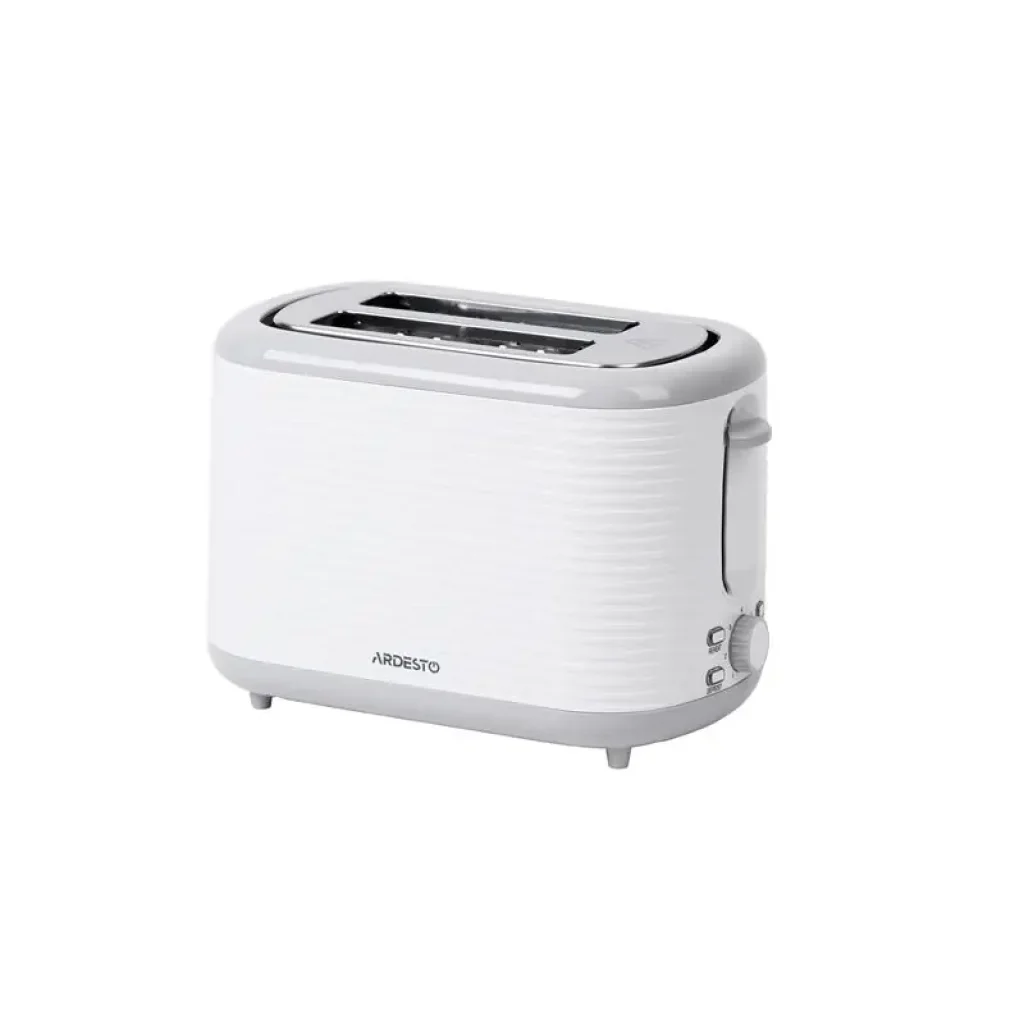 Тостер Ardesto White stripes T-F17WG 930Вт, пластик, білий+сірий UA