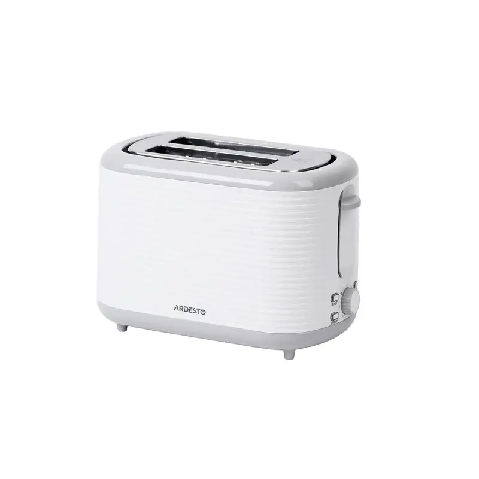 Тостер Ardesto White stripes T-F17WG 930Вт, пластик, білий+сірий UA