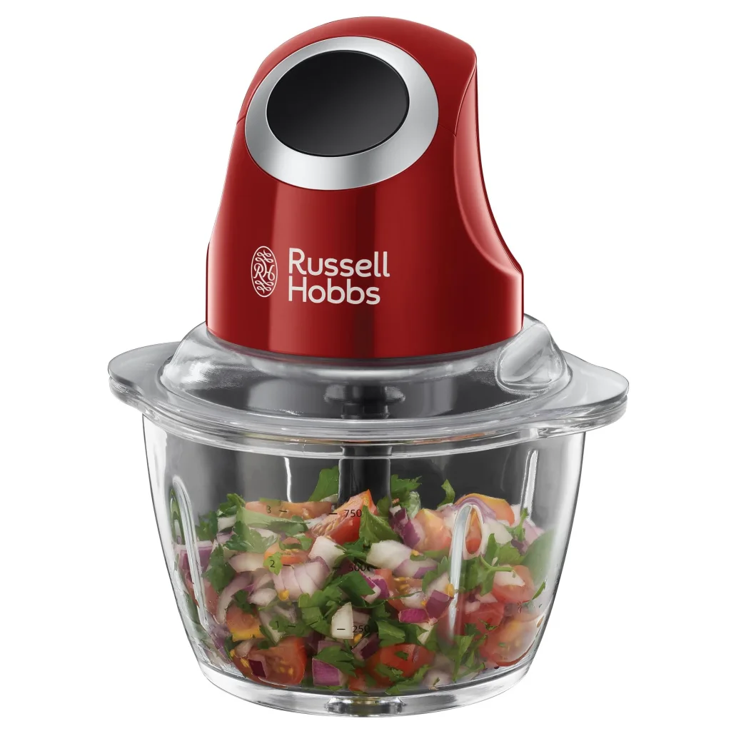 Подрібнювач Russell Hobbs Desire, 200Вт, чаша-1000мл, скло, корпус-пластик, червоний, 24660-56 UA