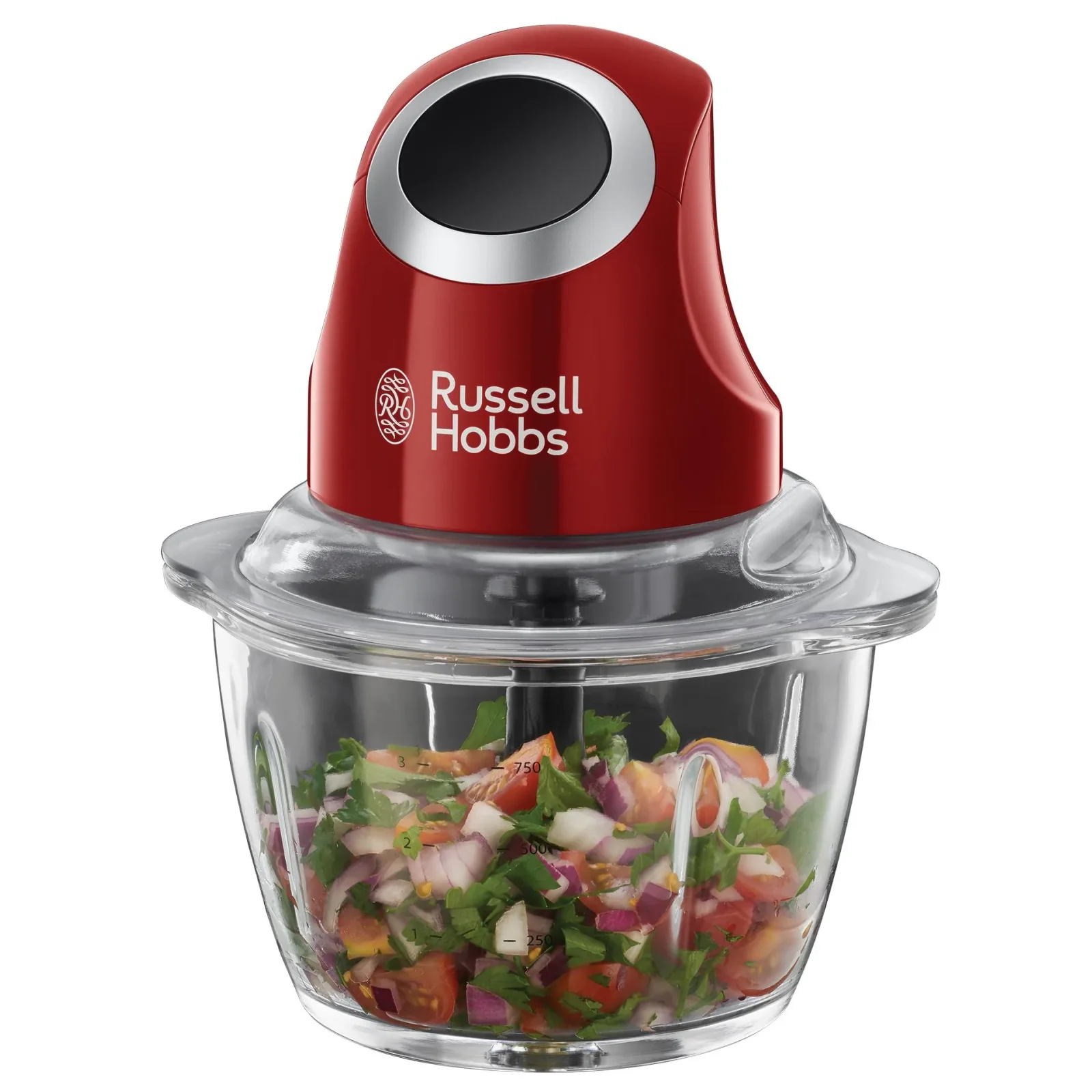 Подрібнювач Russell Hobbs Desire, 200Вт, чаша-1000мл, скло, корпус-пластик, червоний, 24660-56 UA