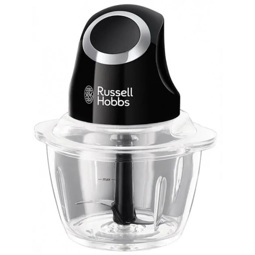 Подрібнювач Russell Hobbs Matte Black, 200Вт, чаша-500мл, скло, корпус-пластик, чорний, 24662-56 UA