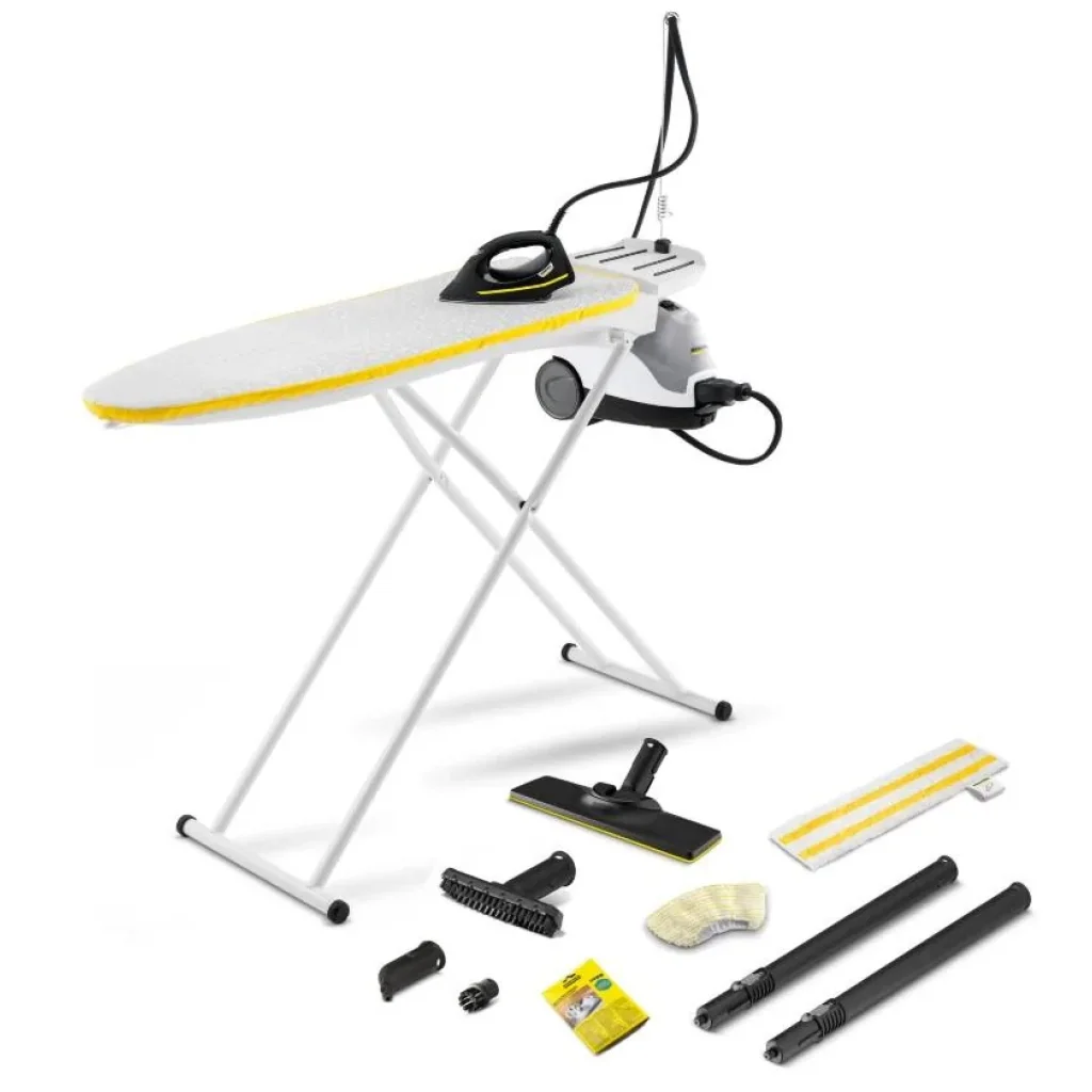 Пароочисник Karcher SI 4 EasyFix Iron, 2000Вт, 800мл, 3.5Бар, глад.дошка, праска, швабра, білий, 1.512-637.0 UA