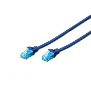 Патч-корд 2E CAT 5e, UTP, 0.20м, 26AWG, RJ45, 7/0.16, Cu, LSZH, синій (2E-PC5ECU-0.20LSZH-BLU) UA