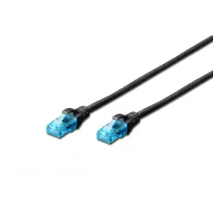 Патч-корд 2E CAT 5e, UTP, 0.50м, 26AWG, RJ45, 7/0.16, Cu, LSZH, чорний (2E-PC5ECU-0.50LSZH-BL) UA